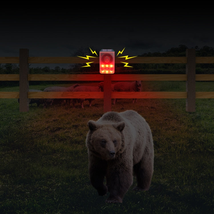 N911N Solar Alarm Infrared Sensor Sound And Light Blast Warning Light Animal Repeller N911N Solar Alarm Infrared Sensor Sound And Light Blast Warning Light Animal Repeller